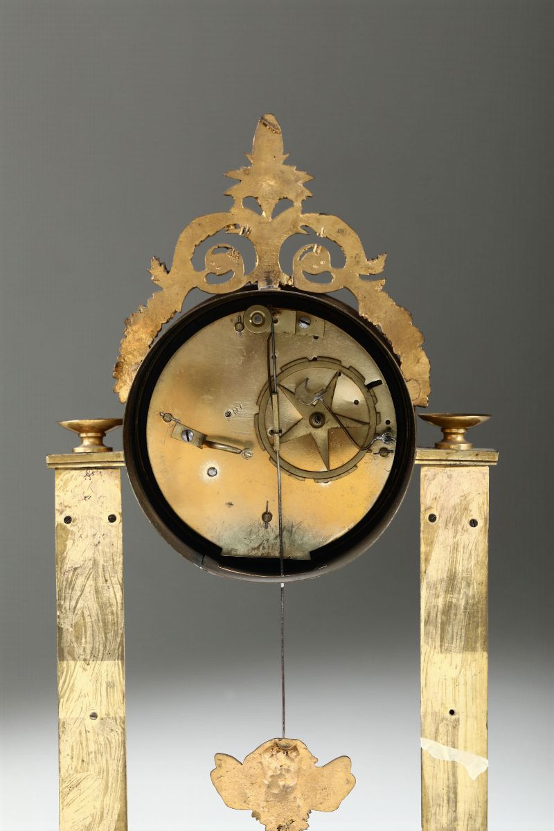Pendola da Tavolo a Portico Retour D'egypte, Francia XIX Secolo
