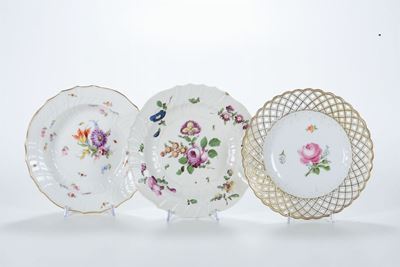 Tre Piatti Meissen e Vienna, XVIII - XX Secolo