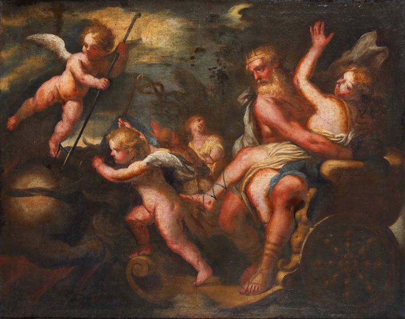 Luca Giordano (Napoli 1634-1705), cerchia di Ratto di Proserpina  - Asta Dipinti Antichi - Cambi Casa d'Aste