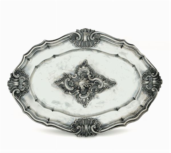 A silver tray, Genoa, 18th century