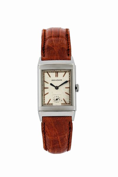 Jaeger Lecoultre, Reverso. Orologio da Polso, in Acciaio, Reversibile. Realizzato nel 1940 Circa
