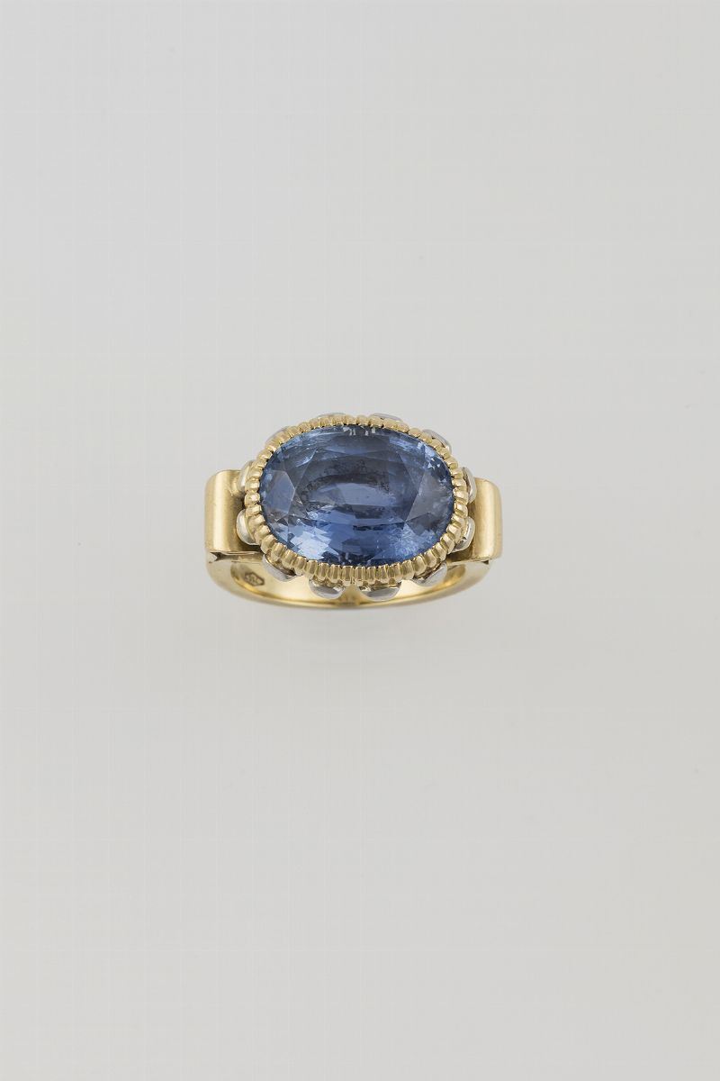 Sapphire and gold ring  - Auction Jewels Timed Auction - Cambi Casa d'Aste
