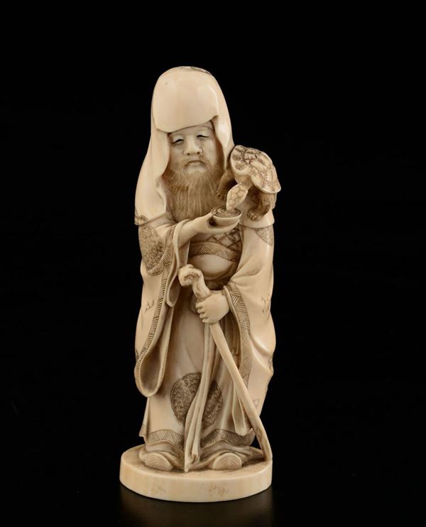 An ivory wiseman, Japan, early 19th century