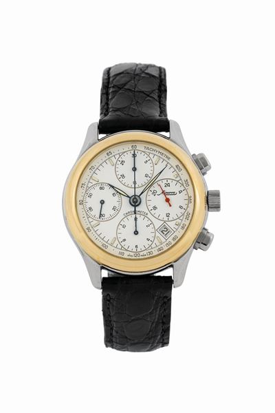 Minerva, Official Chronometer, B241, Case No. 730887. Orologio da Polso, in Acciaio e Oro, Automa...