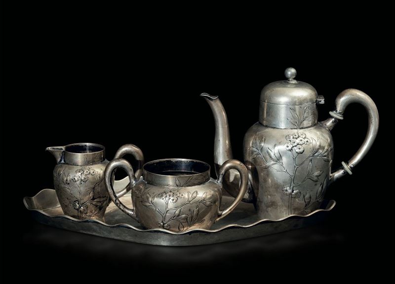 A silver tea set, China, late 1800s  - Auction Fine Chinese Works of Art - Cambi Casa d'Aste