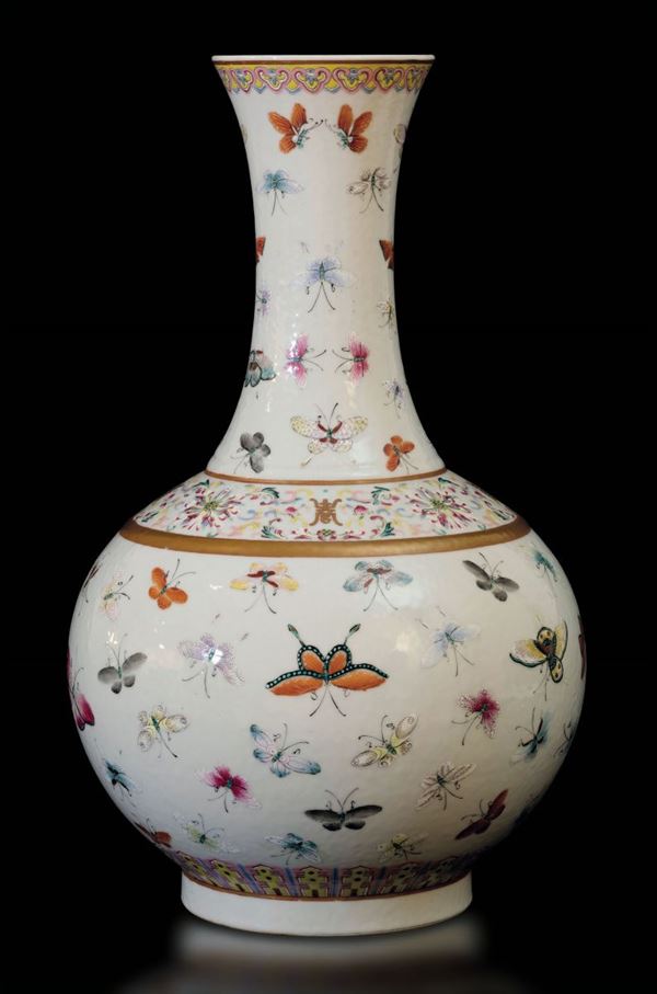 A Pink Family vase, China, Guangxu period