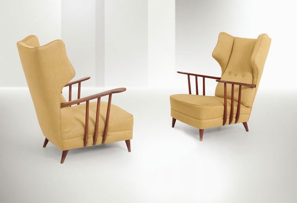 Ico Parisi, two armchairs, Italy, 1950 ca.