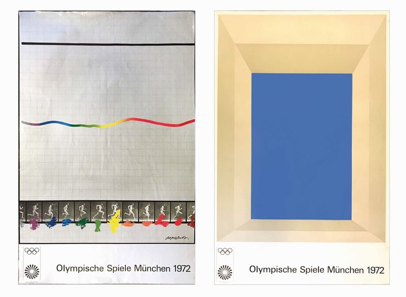 Josef Albers / Shusaku Arakawa OLYMPISCHE SPIELE MÜNCHEN 1972  - Auction Vintage Posters - Cambi Casa d'Aste