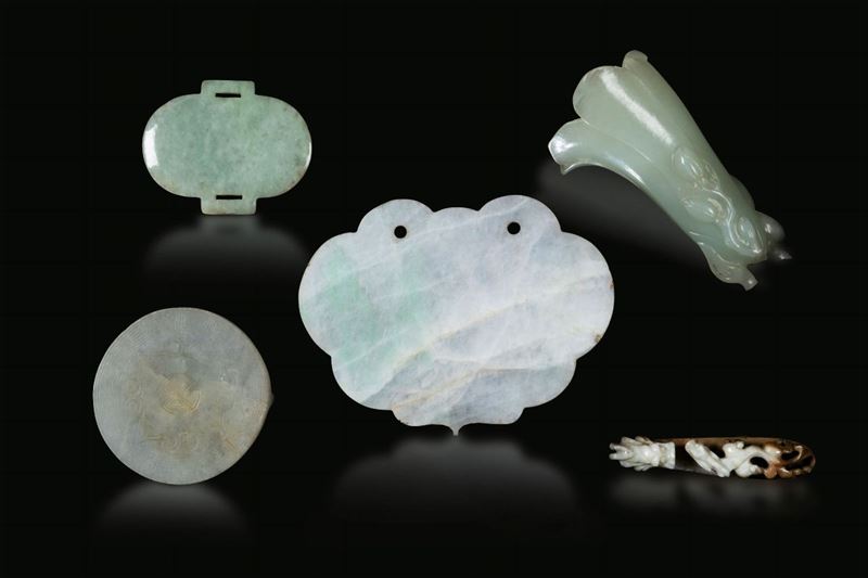 Five jade items, China, 17-1800s  - Auction Oriental Art - Cambi Casa d'Aste