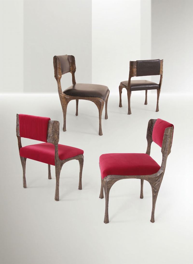 P. Evans, four chairs, USA, 1970 ca.  - Auction Fine Design - Cambi Casa d'Aste