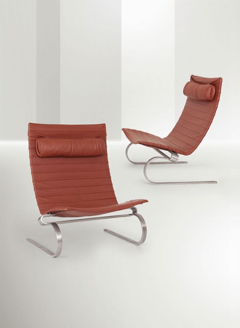 P. Kjaerholm, two armchairs, Denmark, 1970 ca.  - Auction Fine Design - Cambi Casa d'Aste