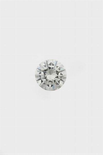 Solitaire Taglio Brillante di Ct 2,46, Colore H, Caratteristiche Interne P1, Fluorescenza Debole