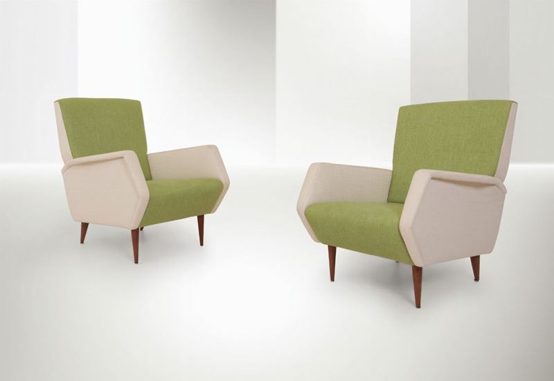 Gio Ponti, mod. 806 armchairs, Cassina, 1954  - Auction Fine Design - Cambi Casa d'Aste
