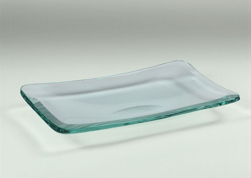 Svuotatasche in cristallo molato.  - Auction Design - Cambi Casa d'Aste