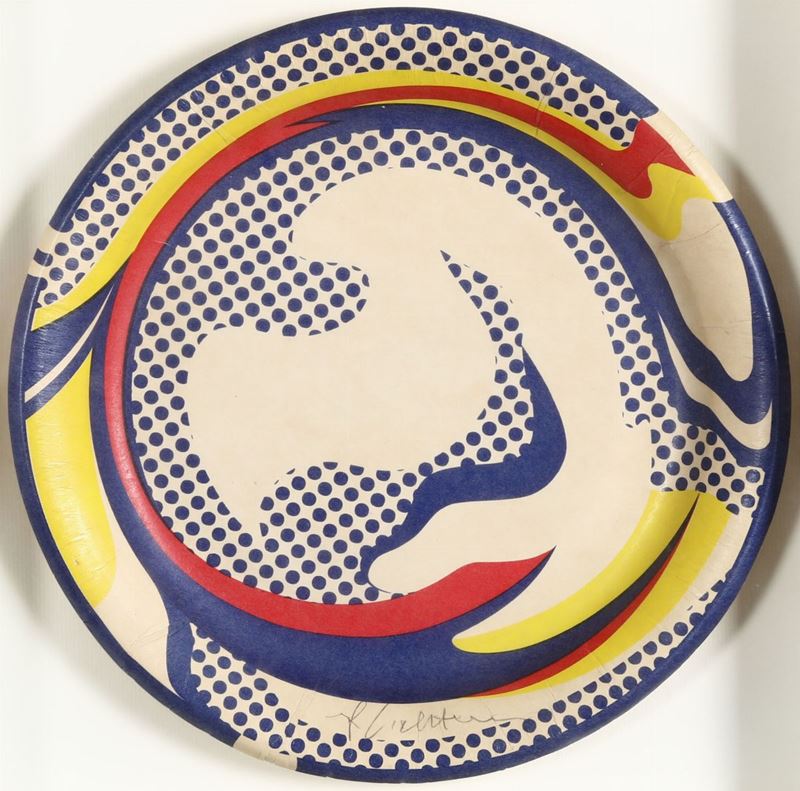 Roy Lichtenstein (1923-1997) Untitled (Paper plate), 1969  - Auction Rare and courious object from a roman collection | Time Auction - Cambi Casa d'Aste