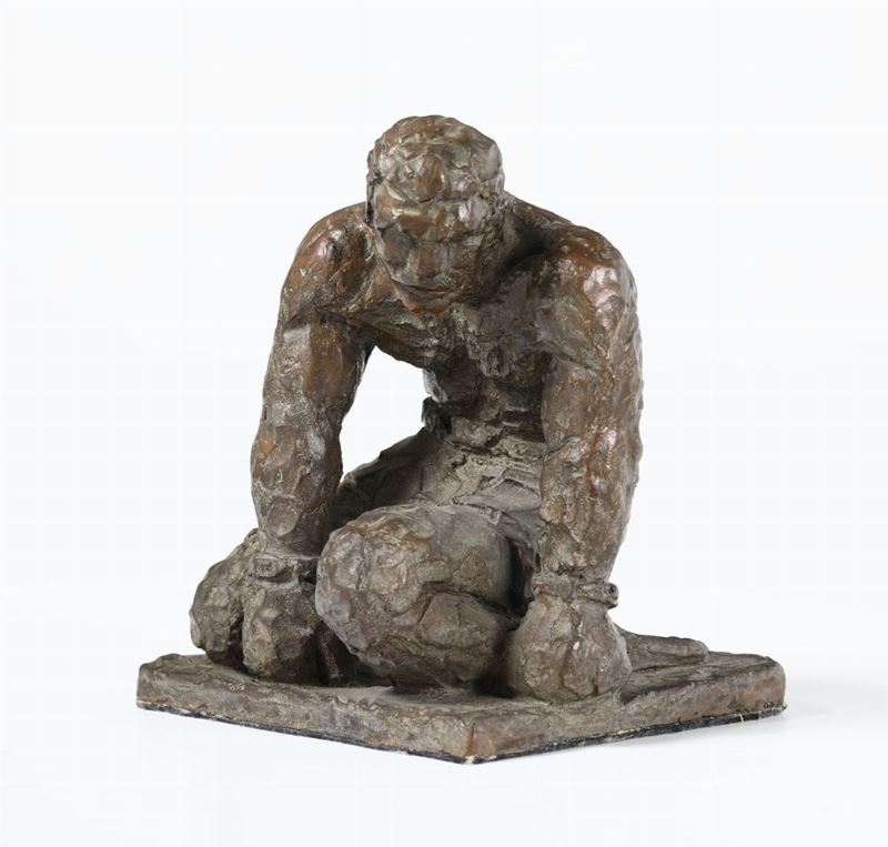 Milo Martin (1893-1970) Pugile in ginocchio  - Auction Rare and courious object from a roman collection | Time Auction - Cambi Casa d'Aste