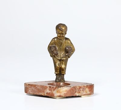 Posacenere in Bronzo e Marmo, XX Secolo