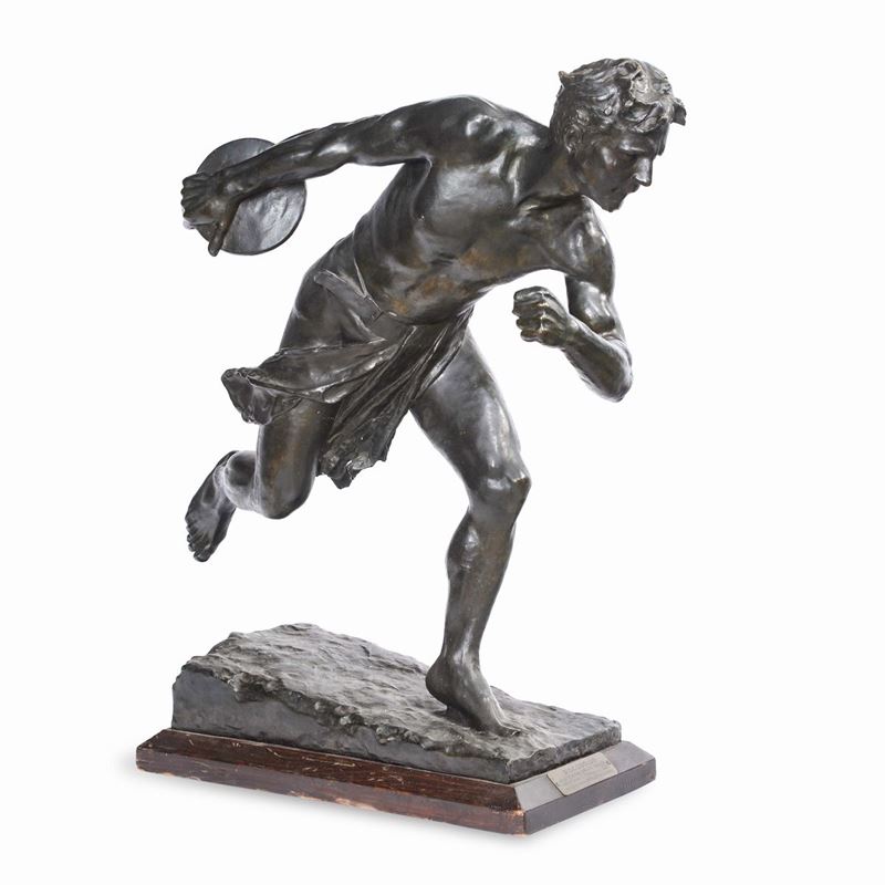 Oreste Chilleri : Oreste Chilleri (1872-1926) Discobolus  - Auction Rare and courious object from a roman collection | Time Auction - Cambi Casa d'Aste