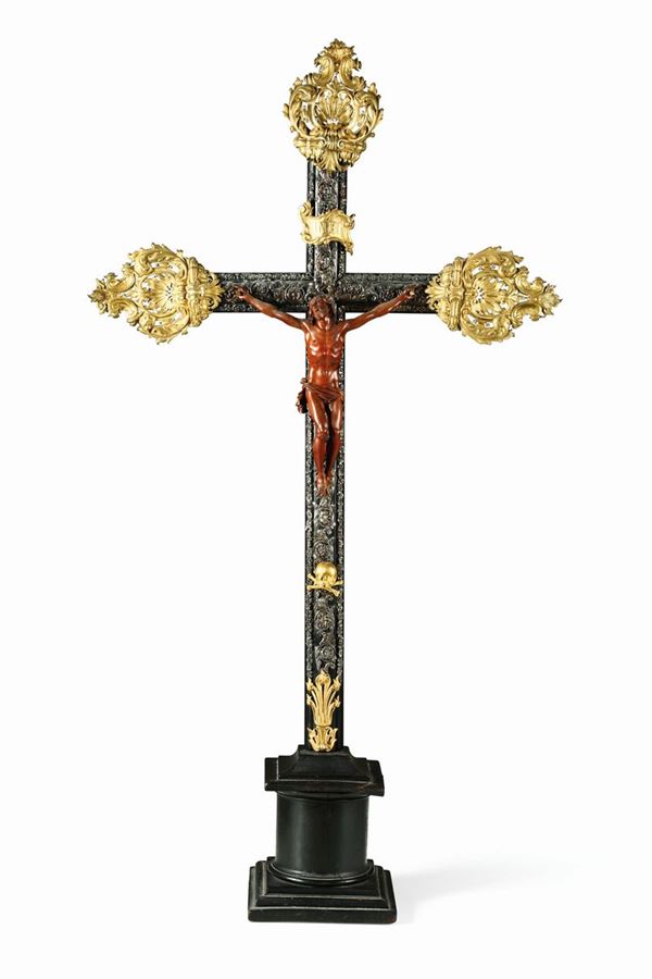 A meditation cross, Genoa, 17th century