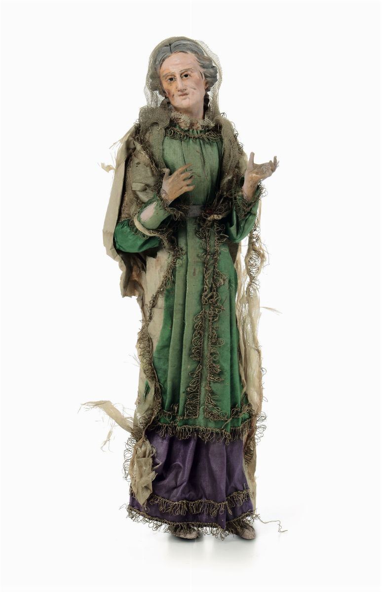 Figura di Santa, Genova o Napoli XVIII-XIX secolo  - Auction Fine Art - Cambi Casa d'Aste