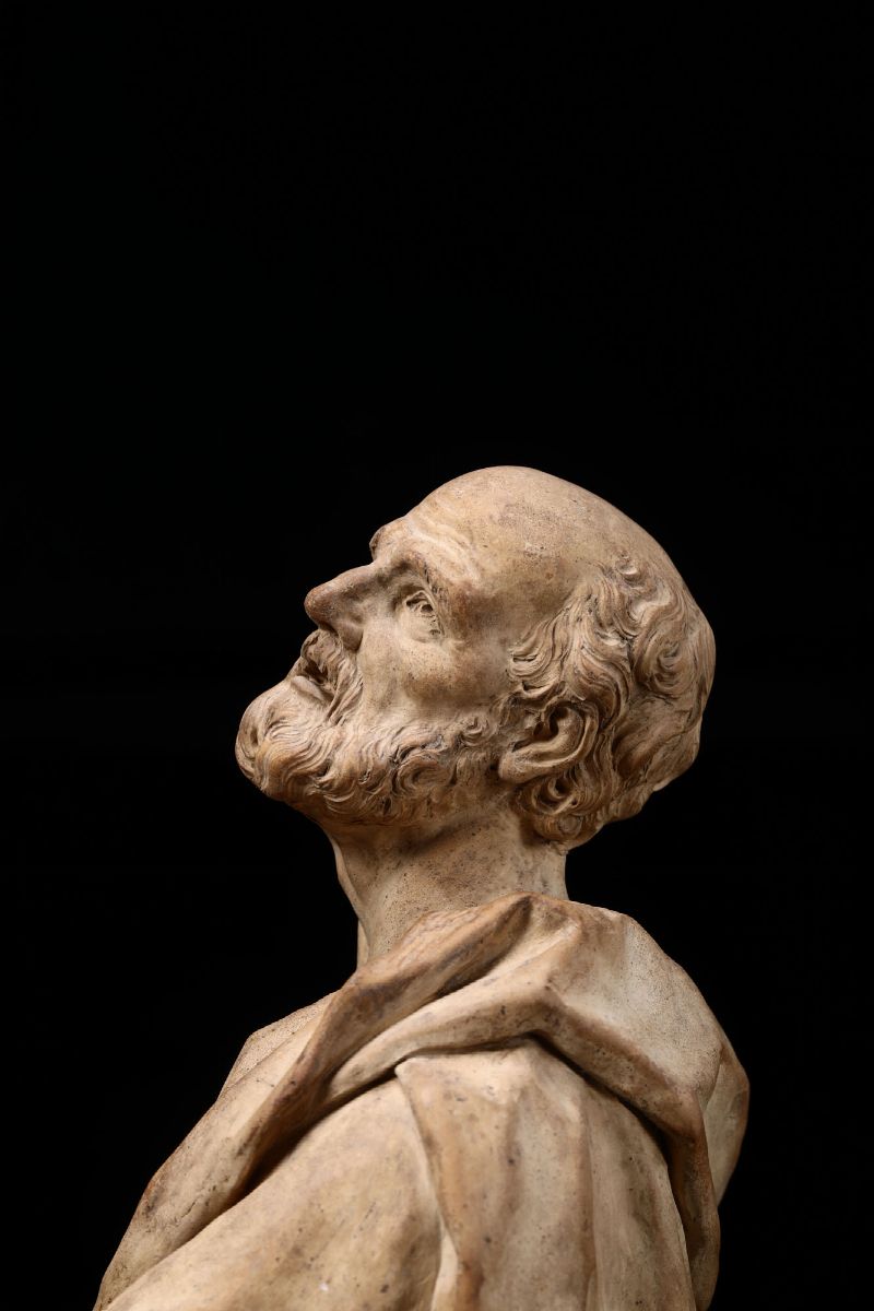 Busto di Raimondo Nonnato in Terracotta. Iacopo Antonio Ponsonelli (carrara 1654 - Genova 1735)