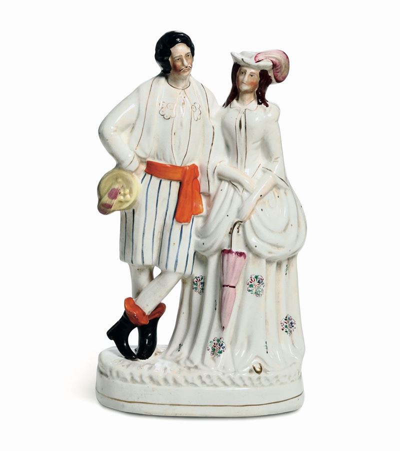 Grande gruppo Inghilterra, Staffordshire, periodo vittoriano, XIX secolo  - Auction Majolica and Porcelain - Cambi Casa d'Aste