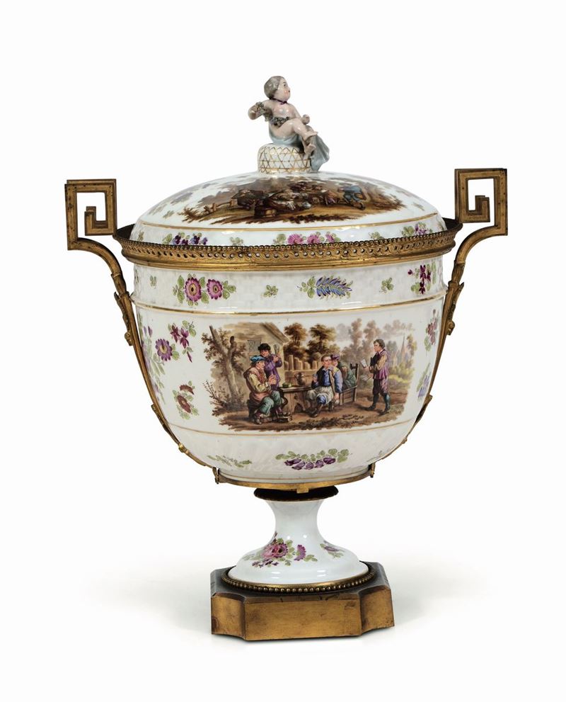 Grande vaso Parigi, seconda metà del XIX secolo Porcellana: Fabbrica di Marx Eugene Clauss, 1868-1887  - Asta Fine Art - Cambi Casa d'Aste