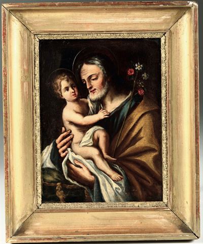 Scuola Italiana del XVII Secolosan Giuseppe con il Bambino