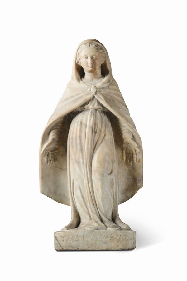 Madonna di Savona in marmo. Scultore genovese tra XVII-XVIII secolo
