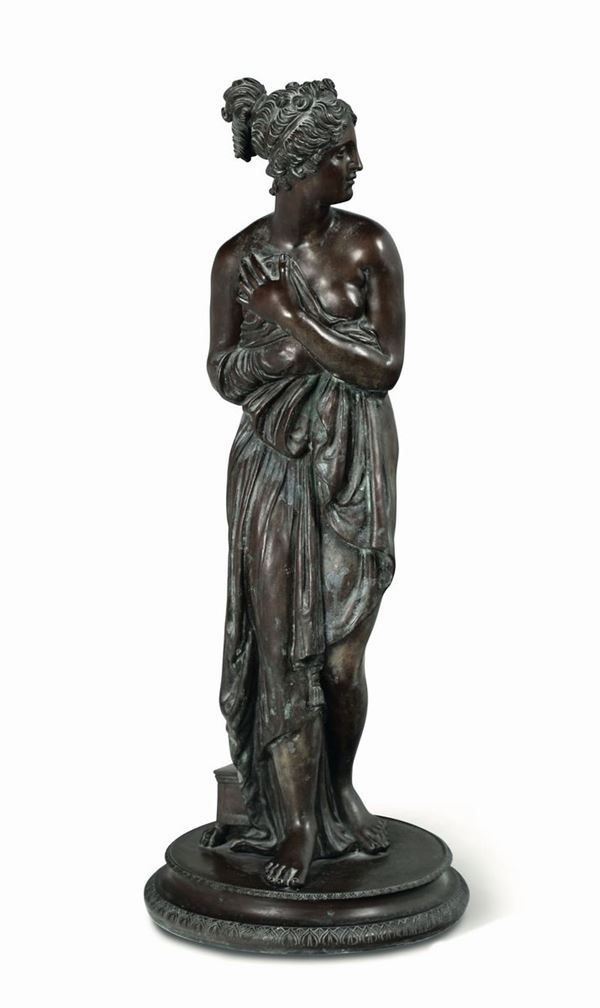 Venere Italica in bronzo fuso e cesellato, arte Italiana neoclassica del XIX secolo (da un modello di secolo Antonio Canova)