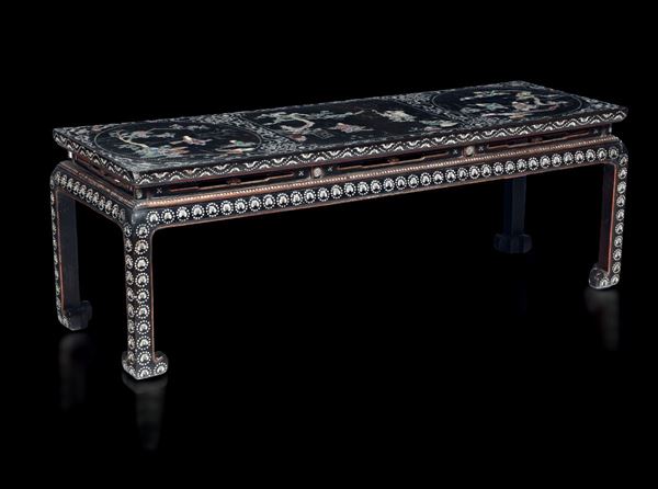 A low wooden table, China, 1800s