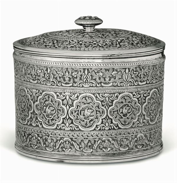 A silver box, India, 18-1900s
