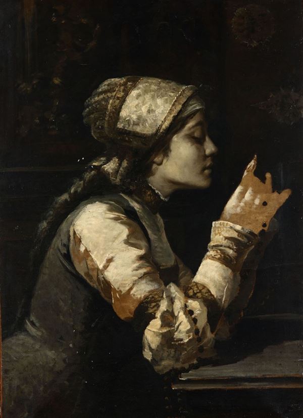Mosè Bianchi (1840-1904), attr. Figura femminile
