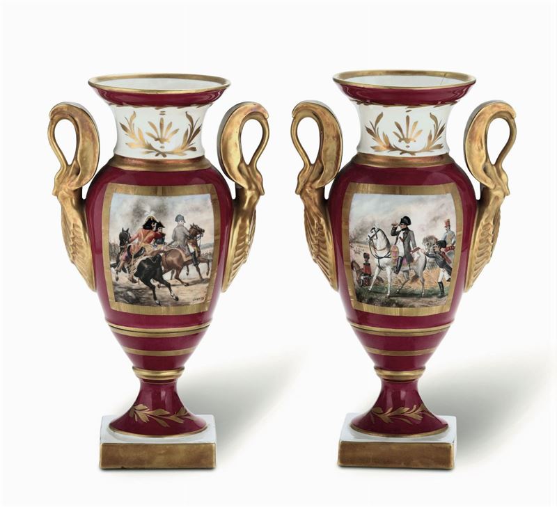 Coppia di vasi Probabilmente Francia, inizio del XX secolo  - Asta Antiquariato - Cambi Casa d'Aste