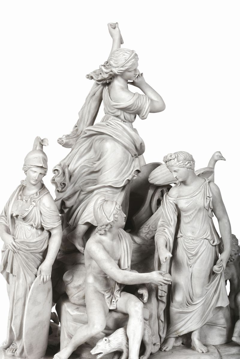 Gruppo “giudizio di Paride” Napoli, Real Fabbrica Ferdinandea, 1800-1806 Circa Modello di Filippo...