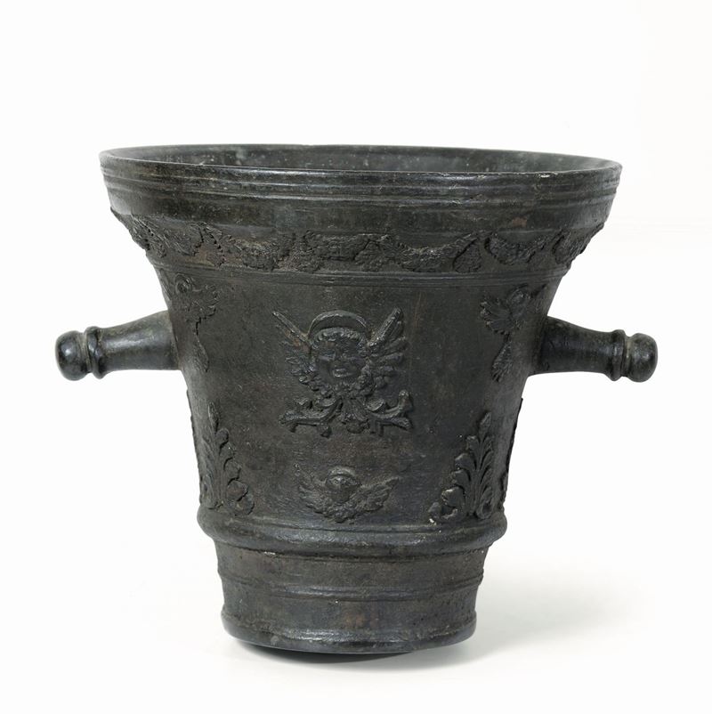 A bronze mortar, Italy, 16-17th century  - Auction Fine Art - Cambi Casa d'Aste