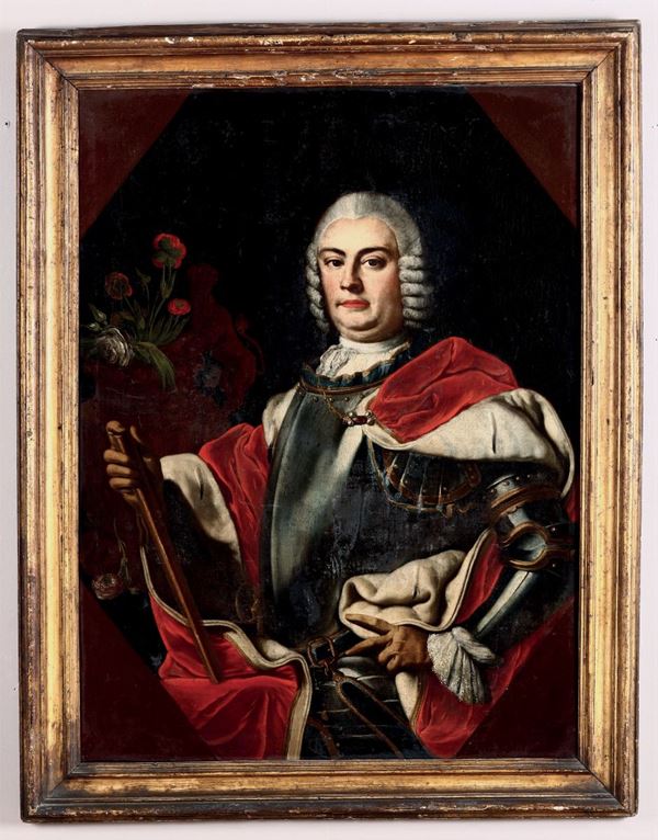 Scuola del XVII secolo Figura in armatura