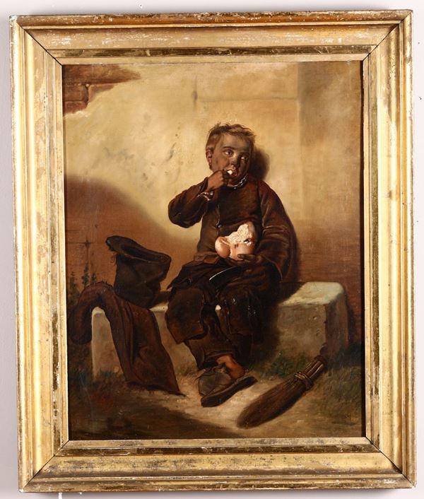 Pittore del XIX secolo Ritratto di spazzacamino