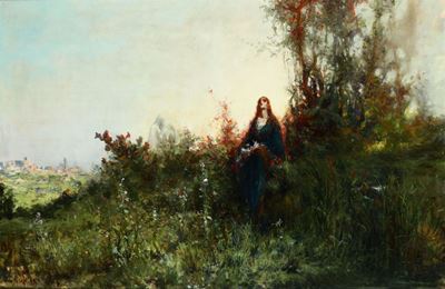 Giovanni Grifo (1869 - 1935)figura nella Campagna, 1923