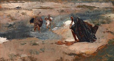 Romualdo Federico Locatelli (1905-1943)scena nel Deserto