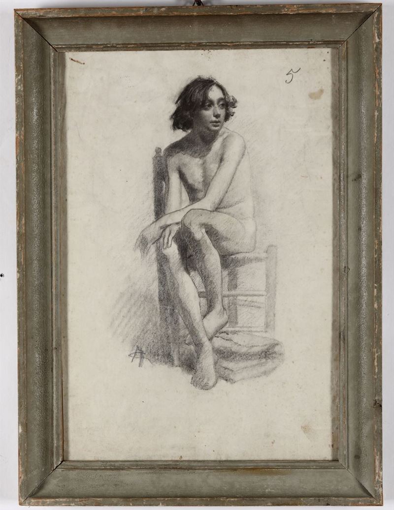 Amos Cassioli (1832 - 1891) Giovane  - Asta Pittura - Cambi Casa d'Aste