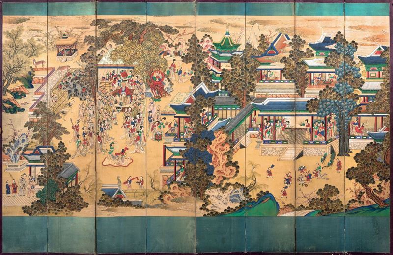A large screen, Korea, Joseon Dynasty  - Auction Fine Chinese Works of Art - Cambi Casa d'Aste