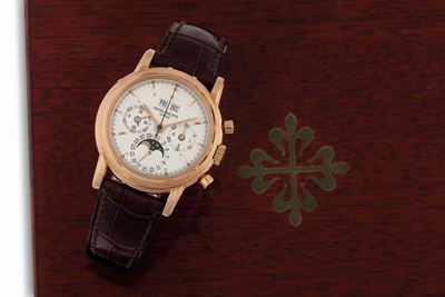 Patek Philippe, Genève, Ref. 3970e, Movimento No. 3046777. Raro, Orologio da Polso, Cronografo co...