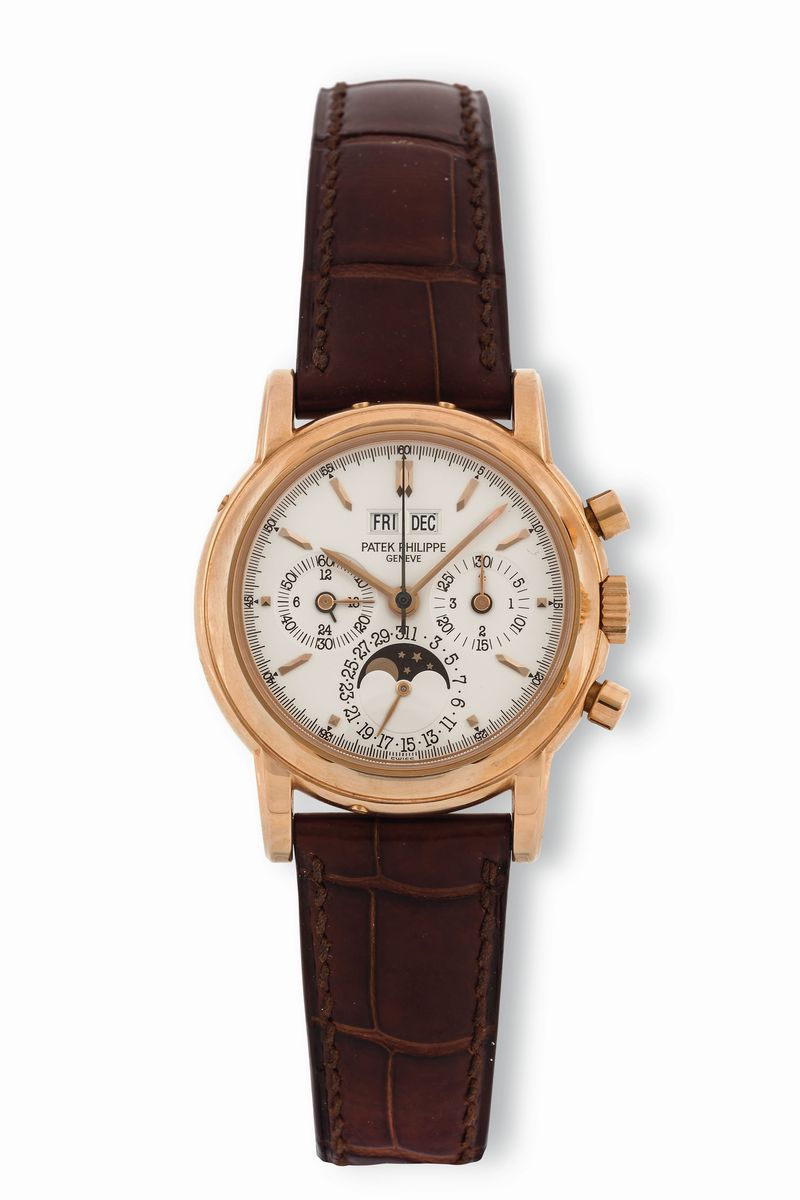 Patek Philippe, Genève, Ref. 3970e, Movimento No. 3046777. Raro, Orologio da Polso, Cronografo co...