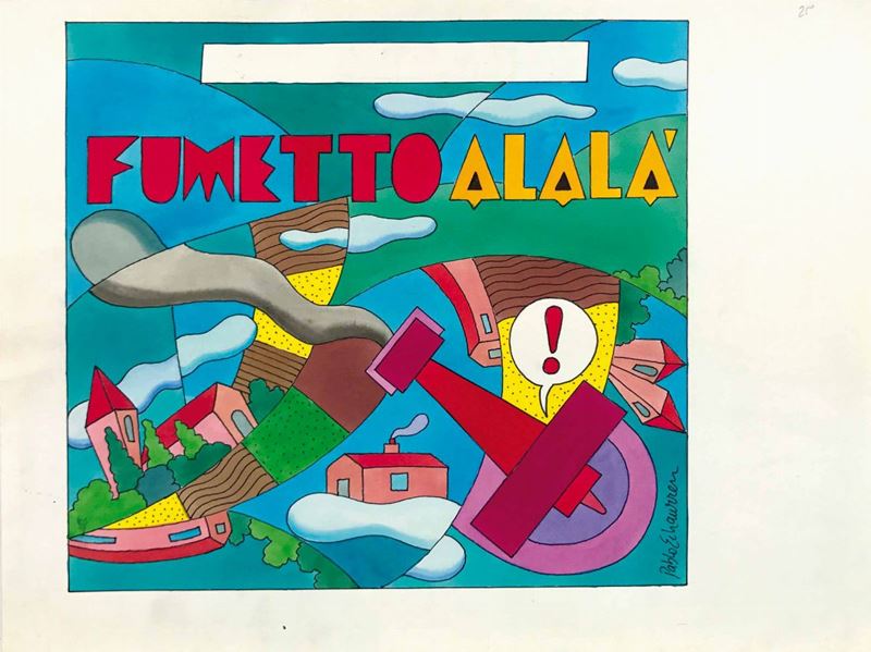 Pablo Euchaurren (1951) Fumetto Alalà  - Asta I Maestri del Fumetto e dell'Illustrazione - Cambi Casa d'Aste