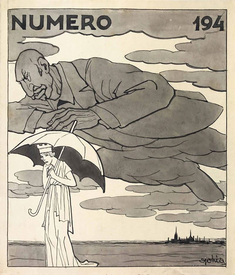 Eugenio Colmo Golia (1885-1967) Numero 194  - Asta I Maestri del Fumetto e dell'Illustrazione - Cambi Casa d'Aste