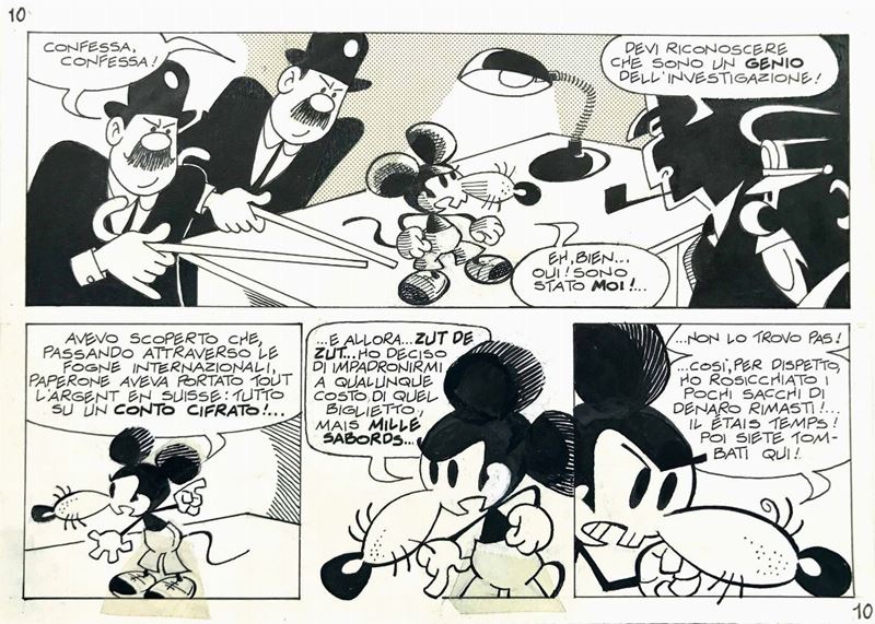 Giorgio Rebuffi (1928-2014) Topolino, Dick Tracy e Dupond e Dupont  - Asta I Maestri del Fumetto e dell'Illustrazione - Cambi Casa d'Aste