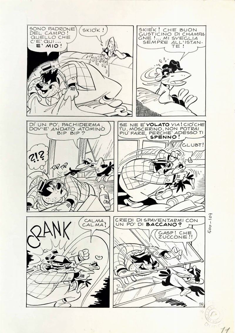 Romano Scarpa (1927-2005) Gancio vince sempre!  - Auction The Masters of Comics and Illustration - Cambi Casa d'Aste