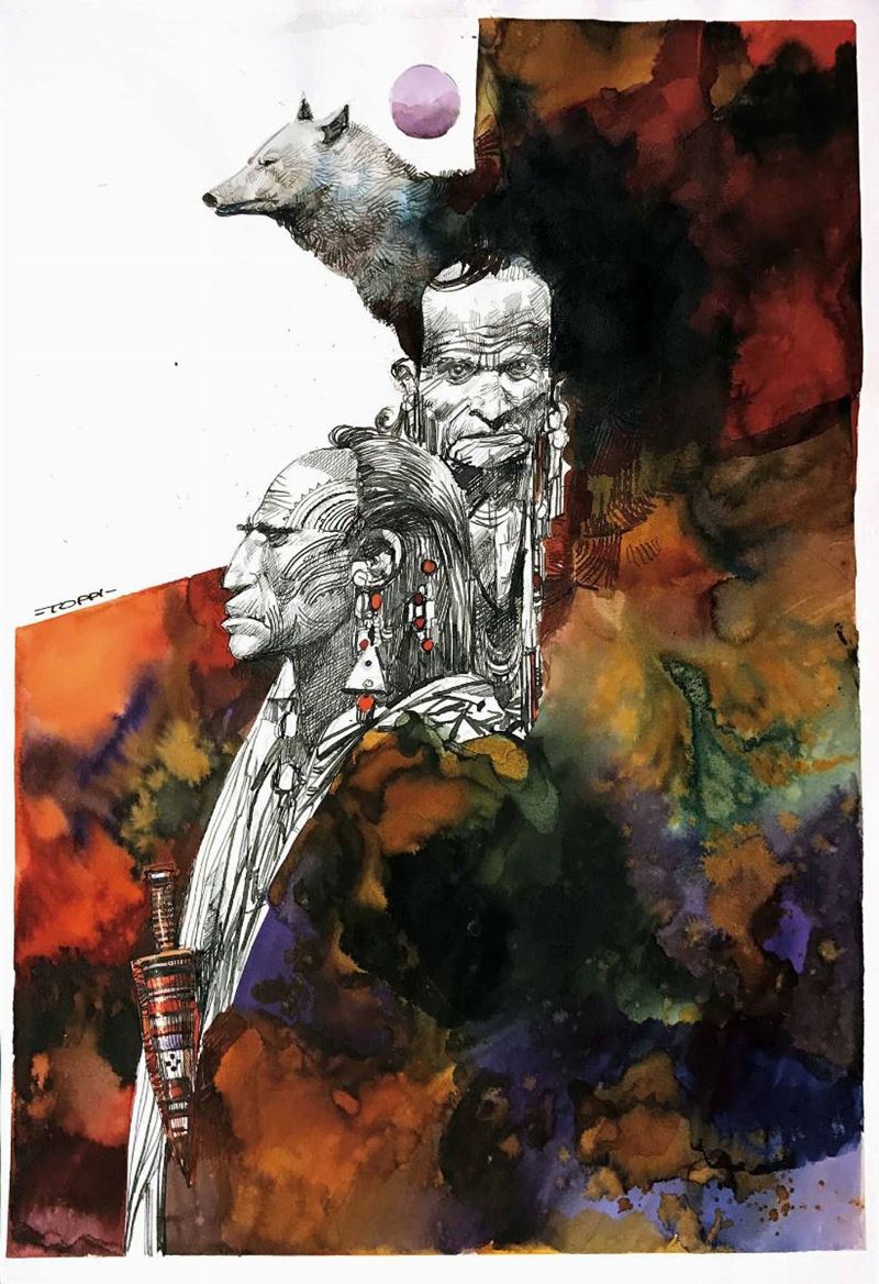 Sergio Toppi (1932-2012) Leggende Indiane  - Auction The Masters of Comics and Illustration - Cambi Casa d'Aste