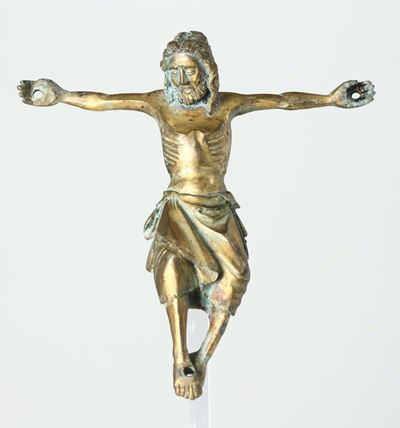 Corpus Christi Bronzo Fuso e Cesellato Arte Gotica Italiana del XIV-XV Secolo